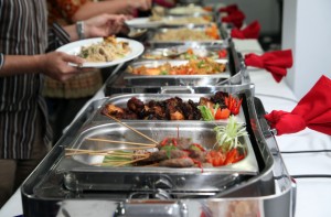 restaurant buffet table