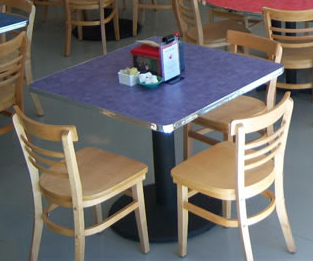 restaurant tables and chairs