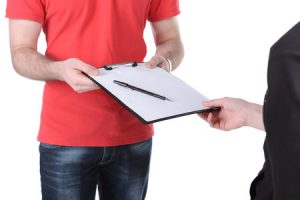 Restaurant Furniture Delivery Driving Getting Signature