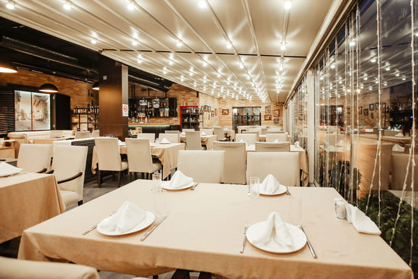 A picture showing restaurant style and atmosphere