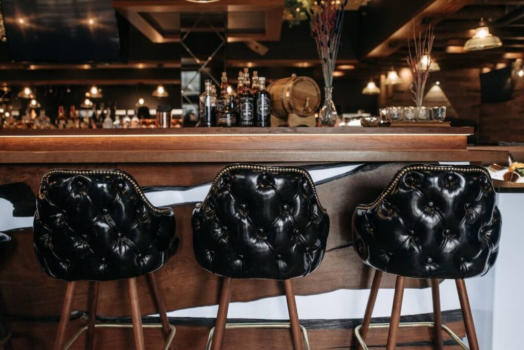 padded back bar stools