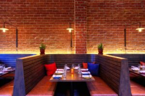 Upholstered booths