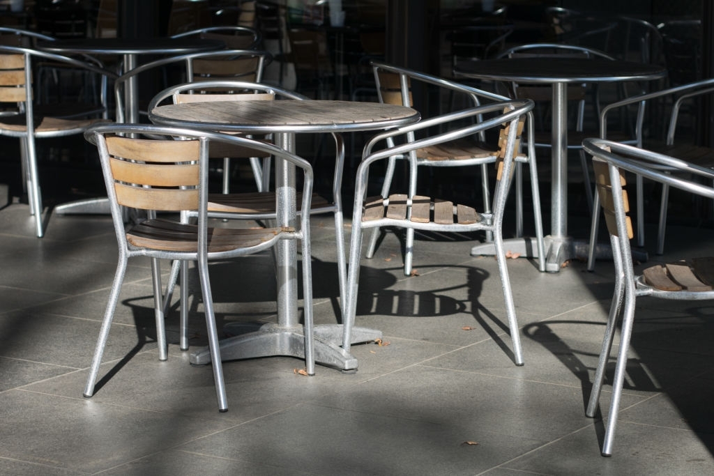 Stainless steel Tables and chairs