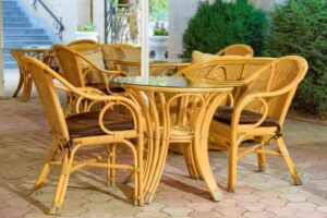 woven wicker restaurant furniture