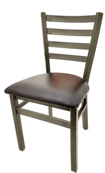 Metal Chairs With Ladder Back Design & Vinyl Seat - SL135C