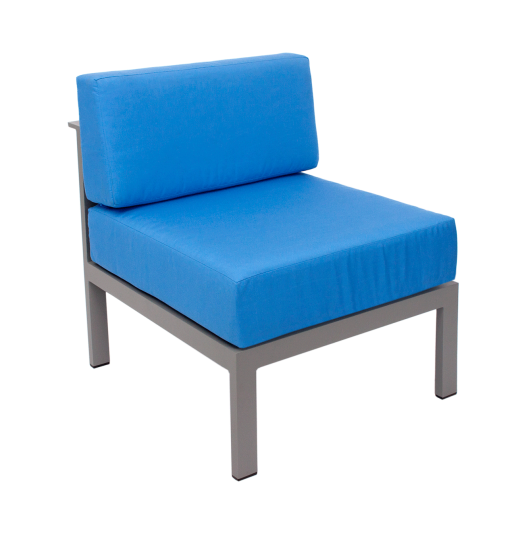 Belmar Outdoor Armless Middle Sofa - Soft Gray