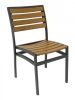 AL-5602 Outdoor Side Chair - Anthracite Frame/Faux Teak