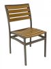 AL-5602 Outdoor Side Chair - Taupe Frame/Faux Teak