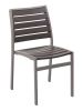 AL-5700S - Outdoor Side Chair - Gray Frame/Gray Faux Teak