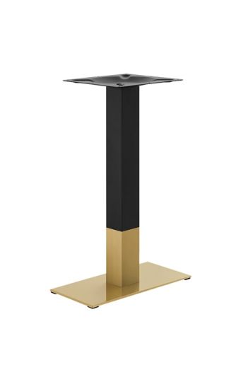 Gold and Black Finish Stainless Steel Base - 9"x18" -Dining Height