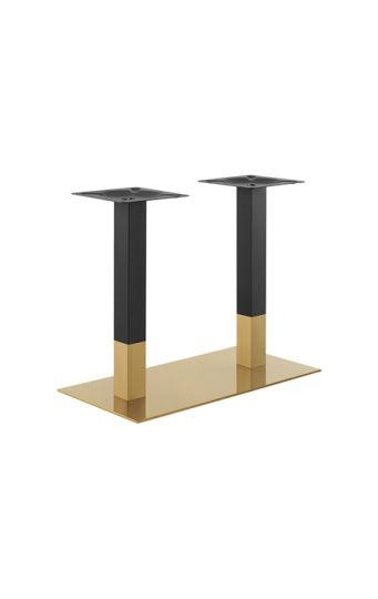 Gold and Black Finish Stainless Steel Base - 18"x36" -Dining Height