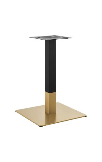 Gold and Black Finish Stainless Steel Base - 20"x20" Square, Dining Height