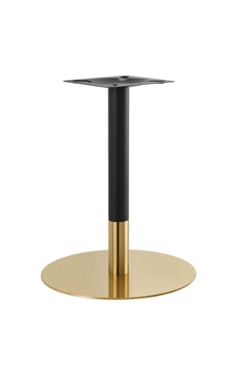 Gold and Black Finish Stainless Steel Base - 23" Round, Dining Height