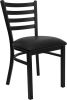 Laminate Table Set - Black Vinyl Ladderback Chair