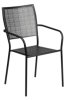 Square Back Outdoor Arm Chair - Black