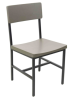 Memphis Metal Frame Chair - Gray Ash Wood Seat