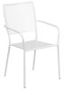 Square Back Outdoor Arm Chair - White