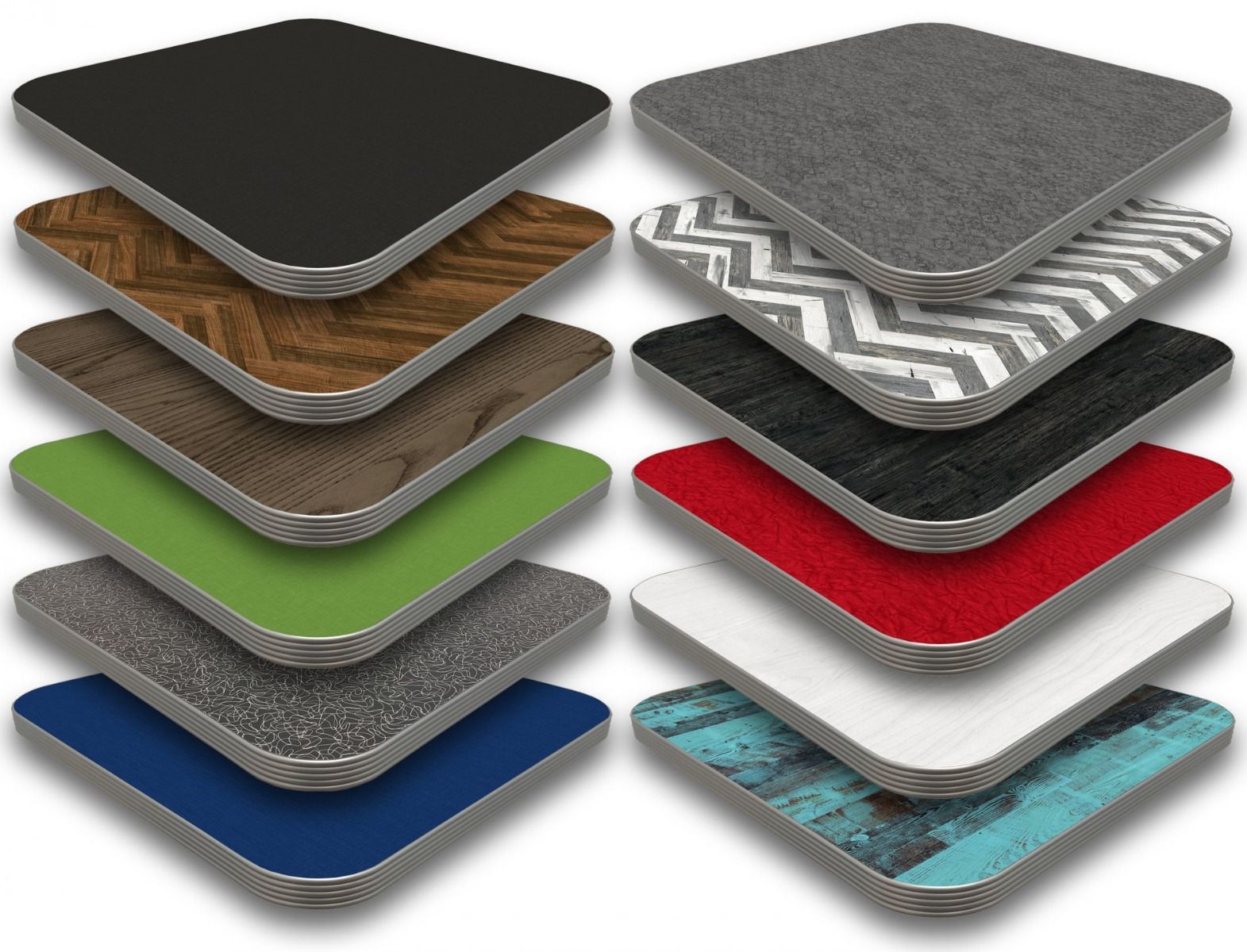 Rippled Laminate Table Tops