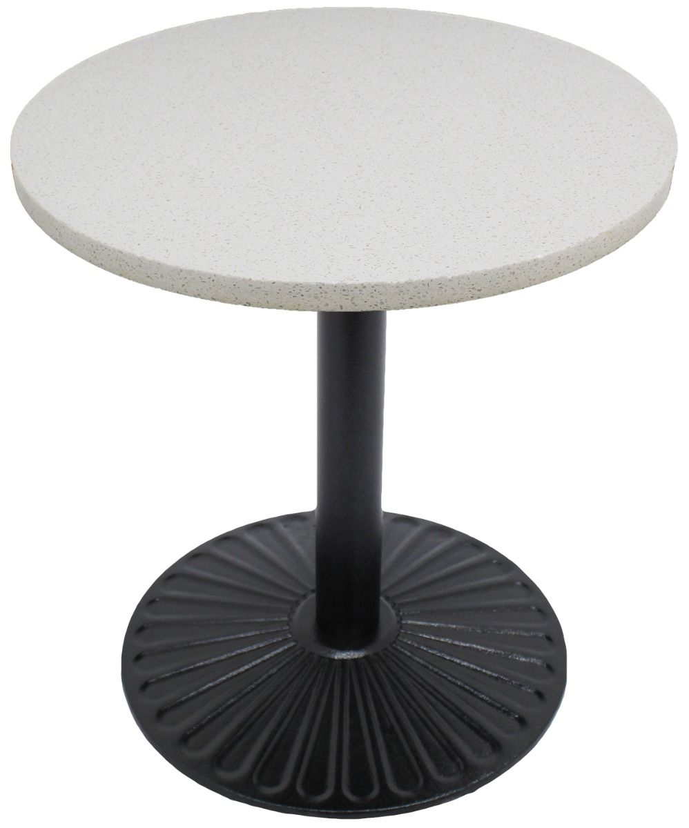 Art Marble Furniture Q401 48 Round Quartz Carrera White Table Top