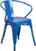 Blue metal arm chair