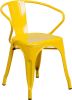 Yellow metal powder coated arm chair