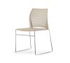 Hoopz Stack Chair - Silver Metal Frame/Balanced Beige Seat