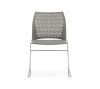 Hoopz Stack Chair - Silver Metal Frame/Hearthstone Gray Seat