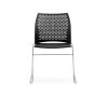 Hoopz Stack Chair - Silver Metal Frame/Black Night seat