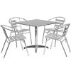 Stainless Outdoor Set - Stainless Steel Table Top w/ Aluminum Chair