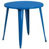 30" Round Metal Table - Blue