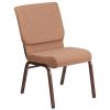 Hercules 18.5" Banquet Chair - Caramel Fabric w/Coppervein Frame