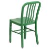 Large metal indoor outdoor chair - green