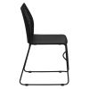 Hercules RUT-498A Stack Chair - Black - Side View