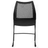 Hercules RUT-498A Stack Chair - Black - Front View