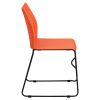 Hercules RUT-498A Stack Chair - Orange - Side View