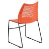 Hercules RUT-498A Stack Chair - Orange - Rear View