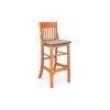 Americana Wood Barstool - Upholstered Seat