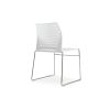 Hoopz Stack Chair - Silver Metal Frame/Extra White seat
