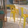 Kai Indoor Outdoor Bar Height Stool - Yellow