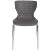 Lowell Plastic Stackable Chair - Gray  - Front View