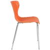 Lowell Plastic Stackable Chair - Orange - Side View