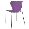 Lowell Plastic Stackable Chair - Purple - Rear View