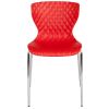Lowell Plastic Stackable Chair - Red - Front View
