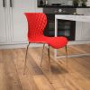 Lowell Plastic Stackable Chair - Red