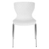 Lowell Plastic Stackable Chair - White - Front View