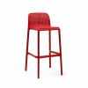 Lido Resin Outdoor Barstool - Rosso