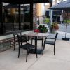 Vanguard Outdoor Table Tops - Aged Oak - Shown on restaurant Patio