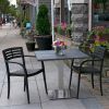 Vanguard Outdoor Table Tops - Dark Concrete - Shown with Chairs