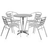 Stainless Steel Outdoor Set - Stainless Table Top w/Aluminum Chairs
