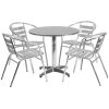 Stainless Outdoor Set - Stainless Table Top w/Aluminum Chairs